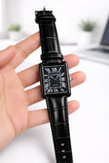 Cartier Tank  Black Leather